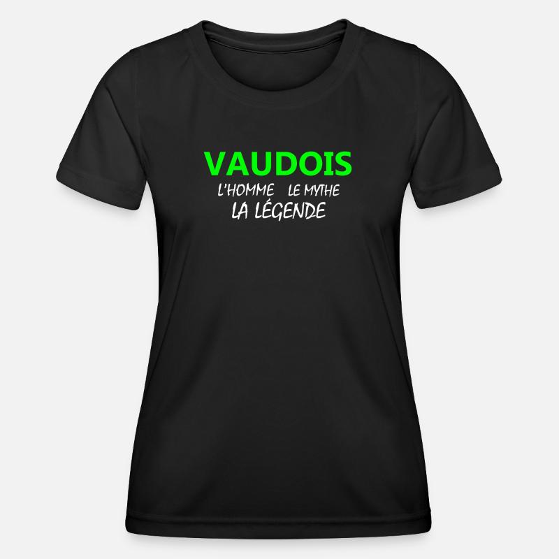 Vaudois Legend Pattern - Women's Functional T-Shirt - black