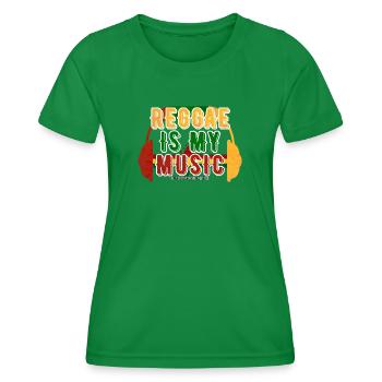 Le reggae est ma musique - T-shirt sport Femme - vert - Devant - AI Model Female 172 dark (172cm)