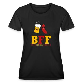 Beer Friends Forever - Women's Functional T-Shirt - black - Front - AI Model Female 172 light (172cm)