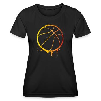Basketballer - Basketball - BBall - Basket Ball - Frauen Funktions-T-Shirt - Schwarz - Vorne - AI Model Female 172 light (172cm)