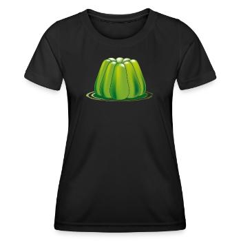 green jelly dessert - Women's Functional T-Shirt - black - Front - AI Model Female 172 light (172cm)