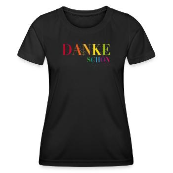 Ein Herzliches Dankeschön sagen - Frauen Funktions-T-Shirt - Schwarz - Vorne - AI Model Female 172 light (172cm)