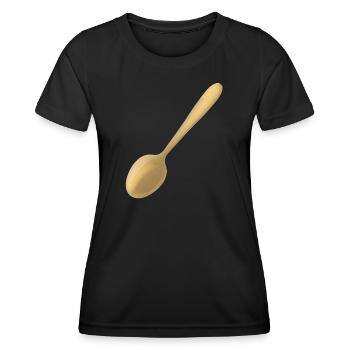 ein goldener Löffel - Frauen Funktions-T-Shirt - Schwarz - Vorne - AI Model Female 172 light (172cm)