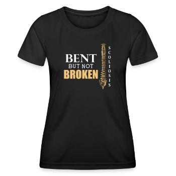 Skoliose Wirbelsäule Rücken Krankheit Geschenk - Frauen Funktions-T-Shirt - Schwarz - Vorne - AI Model Female 172 light (172cm)