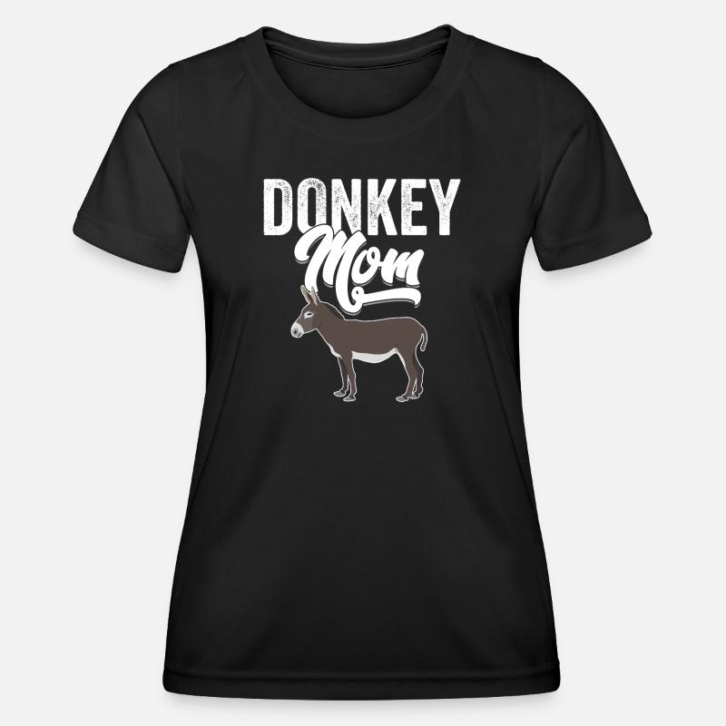 Donkey - Donkey Mom - Women's Functional T-Shirt - black