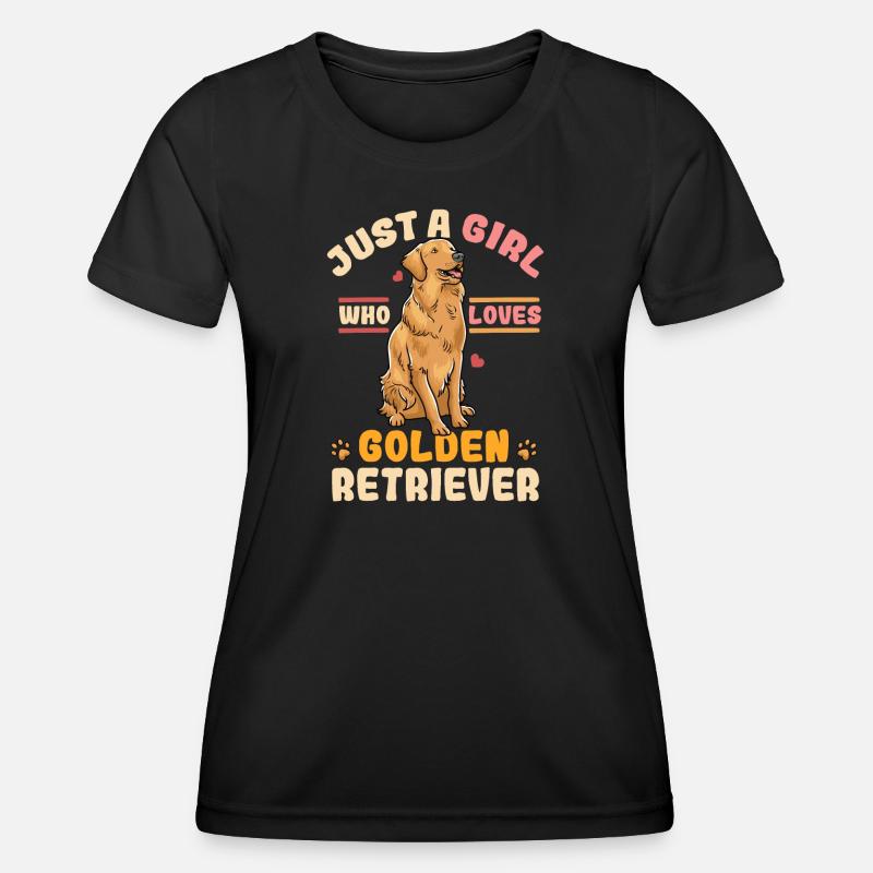 Golden Retriever - Women's Functional T-Shirt - black