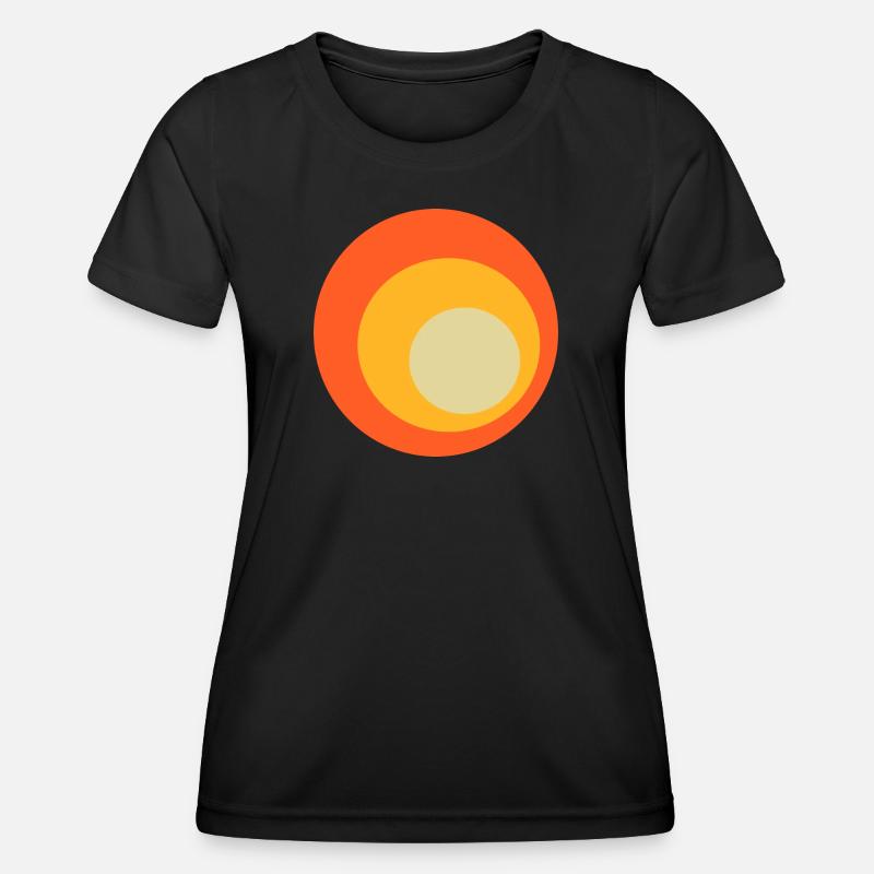 70s Circles Pattern - Women's Functional T-Shirt - black