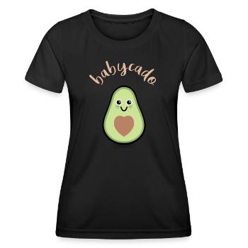 Grossesse Bébé Naissance - T-shirt sport Femme - noir - Devant - AI Model Female 172 light (172cm)