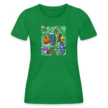 Festival de concert de rock rock hard rock punk hip hop - T-shirt sport Femme - vert - Devant - AI Model Female 172 dark (172cm)