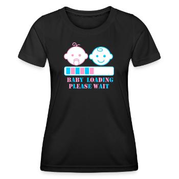 BABY LOADING PLEASE WAIT - Women's Functional T-Shirt - black - Front - AI Model Female 172 light (172cm)