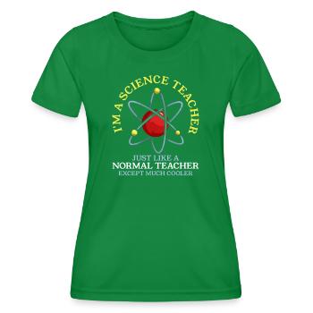 Professeur de sciences chimie physique - T-shirt sport Femme - vert - Devant - AI Model Female 172 dark (172cm)