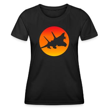 F-14 Tomcat jet fighter - Women's Functional T-Shirt - black - Front - AI Model Female 172 light (172cm)