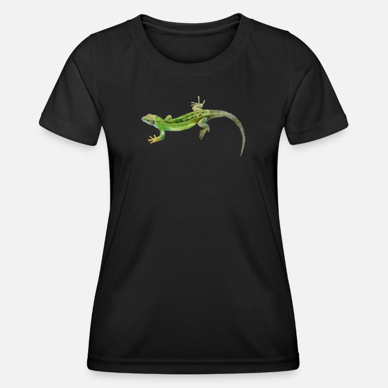 Gecko Green Pattern - Women's Functional T-Shirt - black