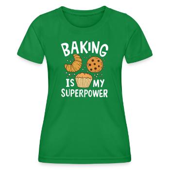 Boulanger de cuisson - T-shirt sport Femme - vert - Devant - AI Model Female 172 dark (172cm)