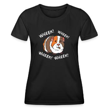 Meerschweinchen - Frauen Funktions-T-Shirt - Schwarz - Vorne - AI Model Female 172 light (172cm)