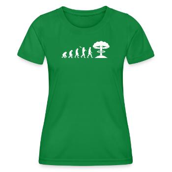 Evolution-Atombombe - Frauen Funktions-T-Shirt - Kelly Green - Vorne - AI Model Female 172 dark (172cm)