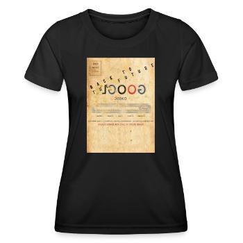 Parodie de Google Retour vers le futur - T-shirt sport Femme - noir - Devant - AI Model Female 172 light (172cm)