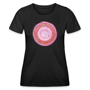 Porte des étoiles Archange Chamuel - Sonja Ariel - T-shirt sport Femme - noir - Devant - AI Model Female 172 light (172cm)
