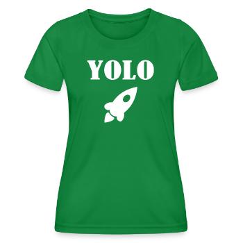 Yolo - Women's Functional T-Shirt - kelly green - Front - AI Model Female 172 dark (172cm)