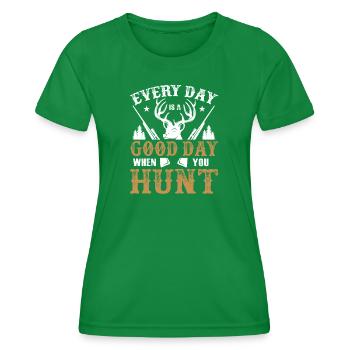 hunter - Women's Functional T-Shirt - kelly green - Front - AI Model Female 172 dark (172cm)