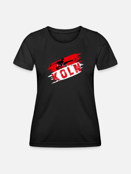 Fussball Köln Ruhrpott - Frauen Funktions-T-Shirt - Schwarz