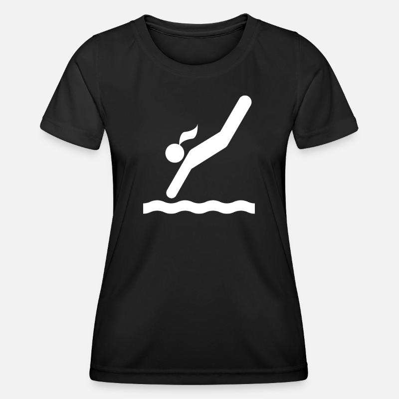 Tower jumping - Women's Functional T-Shirt - black
