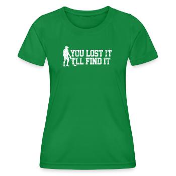 Détection des métaux - T-shirt sport Femme - vert - Devant - AI Model Female 172 dark (172cm)