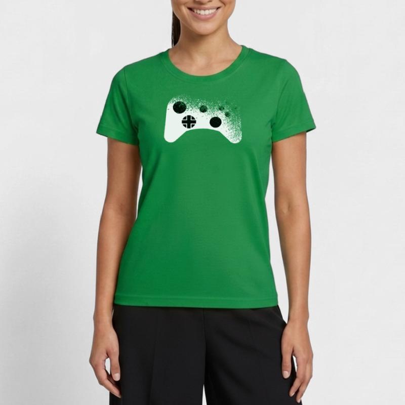 Splatter - Controller Pattern for Gamers Cool Women's Functional T-Shirt