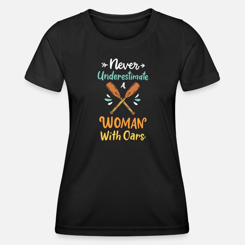 Rowing Rowing Rowers - Women's Functional T-Shirt - black