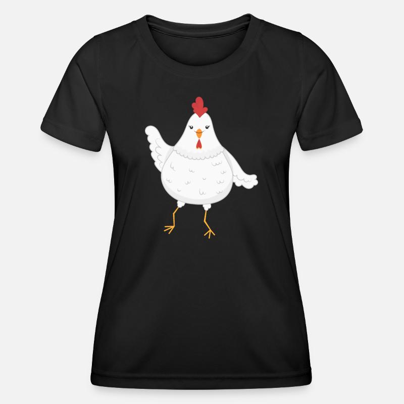 Chicken chickens - Women's Functional T-Shirt - black