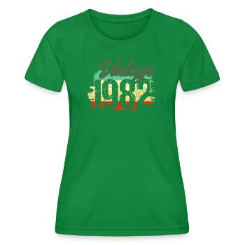 Vintage 1980s Retro Splash - Women's Functional T-Shirt - kelly green - Front - AI Model Female 172 dark (172cm)