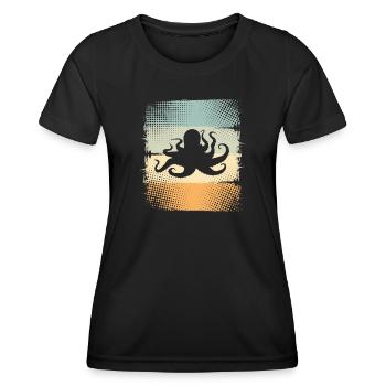 Octopus Octopus Octopus Octopus - Women's Functional T-Shirt - black - Front - AI Model Female 172 light (172cm)