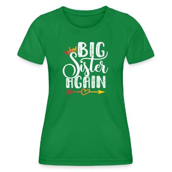 Cadeau grande sœur Big Sister Again - T-shirt sport Femme - vert - Devant - AI Model Female 172 dark (172cm)