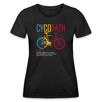 Cyclopath: Free-Ride Bicycle Artwork - Women's Functional T-Shirt - black - Front - AI Model Female 172 light (172cm)
