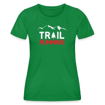 Trail Running - T-shirt sport Femme - vert - Devant - AI Model Female 172 dark (172cm)