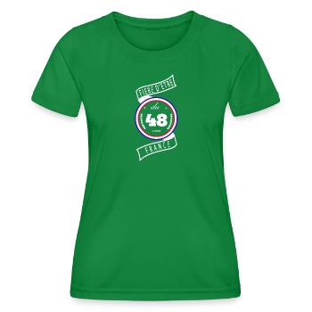 Fière D'être Du 48 Lozère France - T-shirt sport Femme - vert - Devant - AI Model Female 172 dark (172cm)