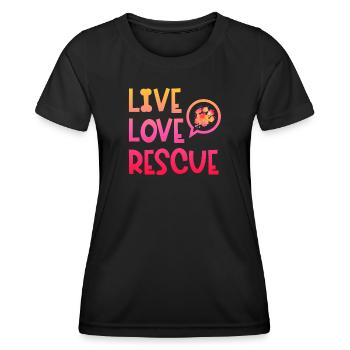 Rescue Dog Search Dog Service Dog Paw - Women's Functional T-Shirt - black - Front - AI Model Female 172 light (172cm)