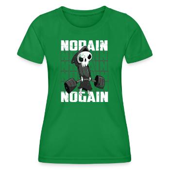 Body Building Skelett - Frauen Funktions-T-Shirt - Kelly Green - Vorne - AI Model Female 172 dark (172cm)