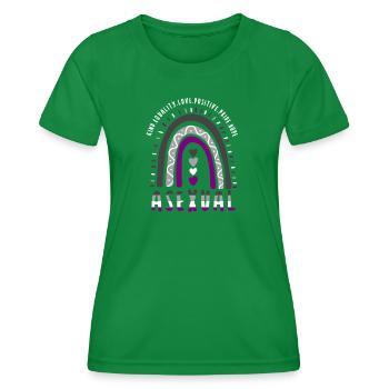 Asexual Pride Ace Pride Boho Regenbogen - Frauen Funktions-T-Shirt - Kelly Green - Vorne - AI Model Female 172 dark (172cm)