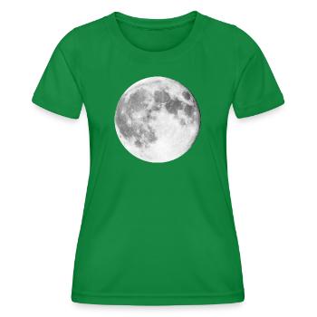 Moon Moon Landing | Full Moon Werewolf - Women's Functional T-Shirt - kelly green - Front - AI Model Female 172 dark (172cm)