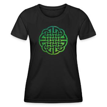 Nœud celtique - T-shirt sport Femme - noir - Devant - AI Model Female 172 light (172cm)