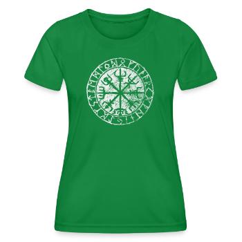 Symbole Vegvisir - T-shirt sport Femme - vert - Devant - AI Model Female 172 dark (172cm)