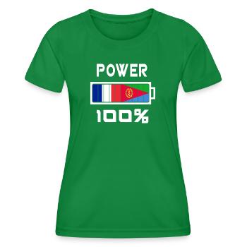 Eritrea und Frankreich sind an der Macht - Frauen Funktions-T-Shirt - Kelly Green - Vorne - AI Model Female 172 dark (172cm)