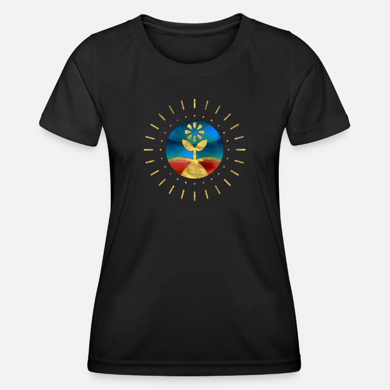 Flower Sun Fun - Women's Functional T-Shirt - black