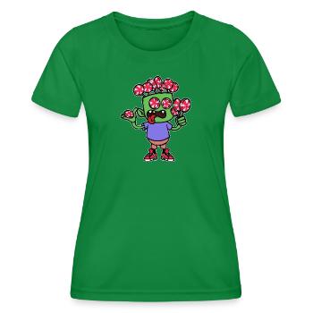 Naschkatzen Bonbon Lecker Süßigkeiten Nachspeise - Frauen Funktions-T-Shirt - Kelly Green - Vorne - AI Model Female 172 dark (172cm)