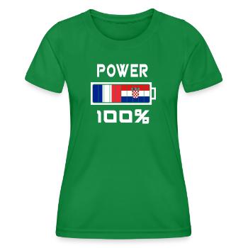 La France et la Croatie sont au pouvoir - T-shirt sport Femme - vert - Devant - AI Model Female 172 dark (172cm)