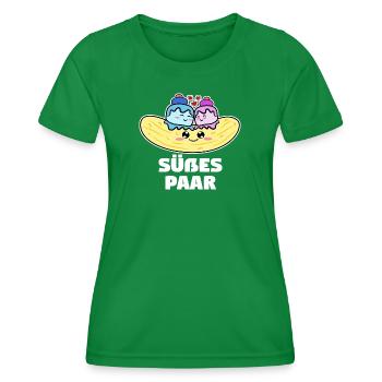 Nachspeise Süßigkeiten Konditor Naschkatzen Spruch - Frauen Funktions-T-Shirt - Kelly Green - Vorne - AI Model Female 172 dark (172cm)