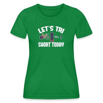Let’s Tri Short Aujourd’hui Triathlon - T-shirt sport Femme - vert - Devant - AI Model Female 172 dark (172cm)