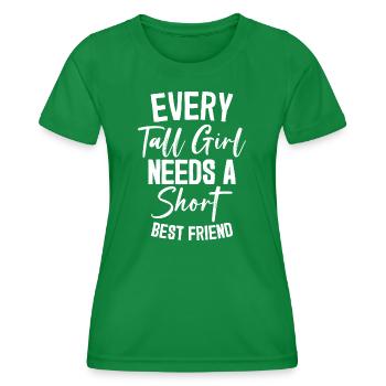 Tall Girl Best Friend Short - Women's Functional T-Shirt - kelly green - Front - AI Model Female 172 dark (172cm)