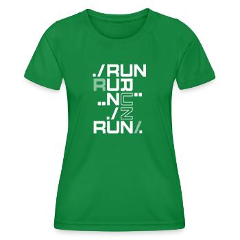 Run Sport Running Runners Sprinter Marathon - Women's Functional T-Shirt - kelly green - Front - AI Model Female 172 dark (172cm)